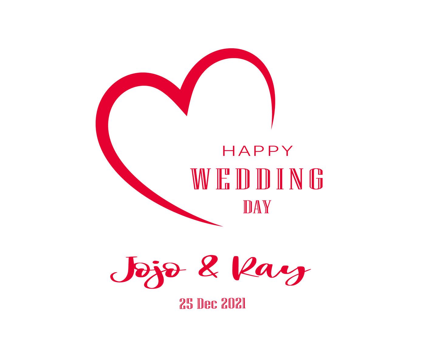 Wedding Heart ~ 玻璃貼 (WH-WN002)