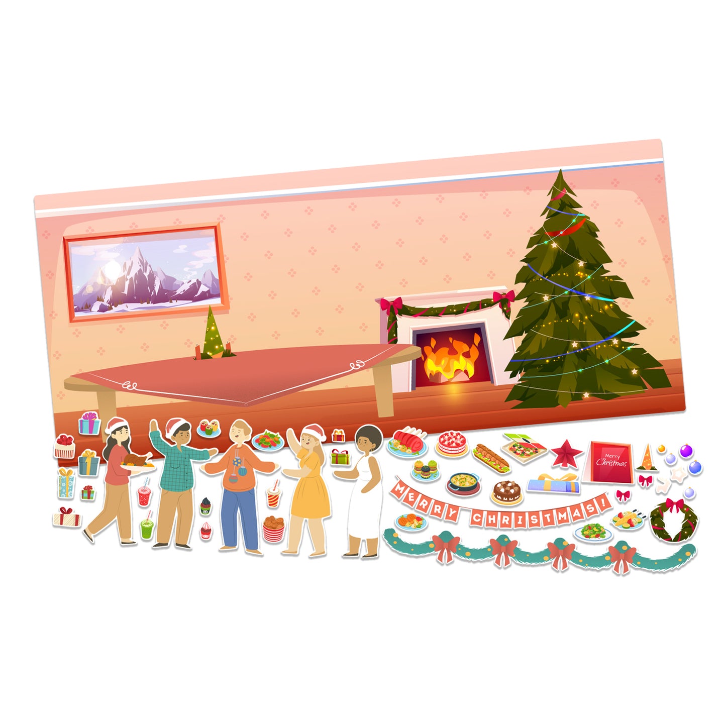聖誕派對貼紙套裝 Merry Christmas Stickers (LONG-FT999-C)