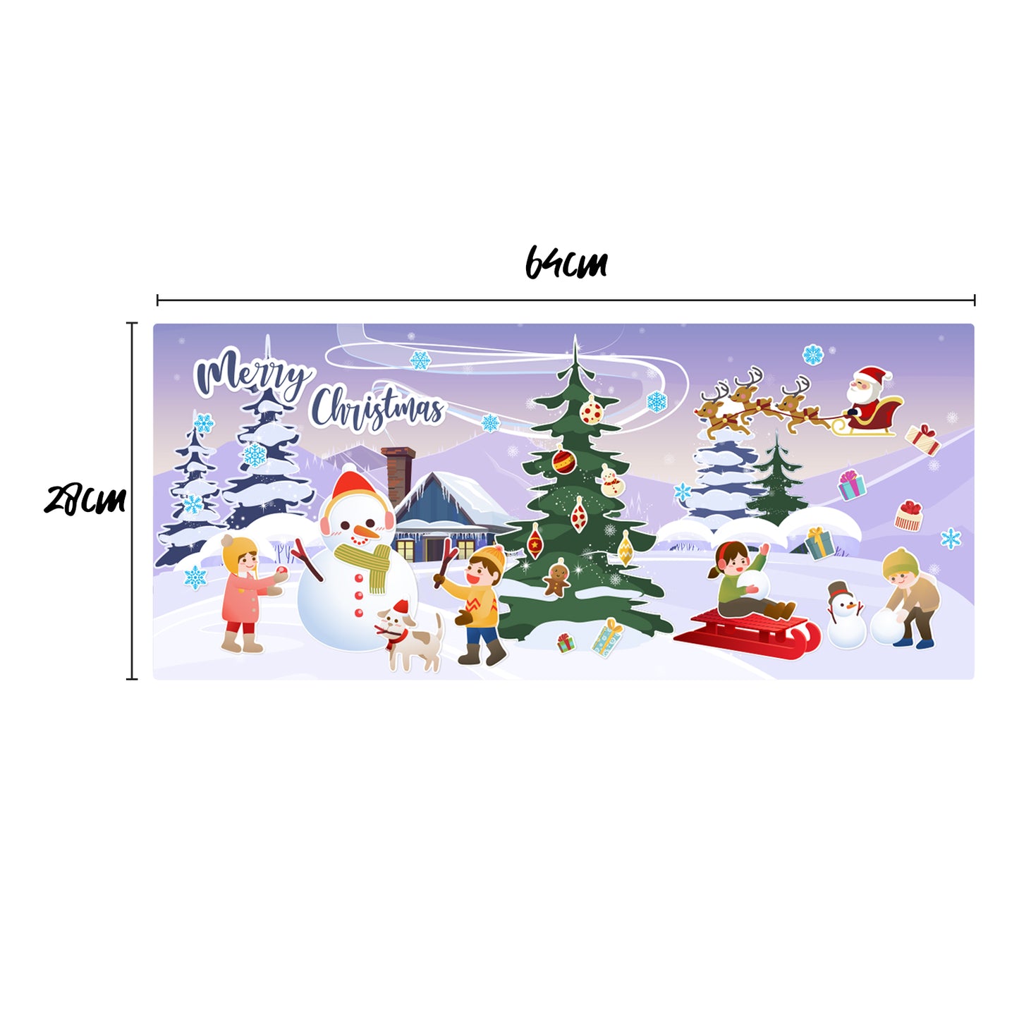 聖誕雪地貼紙套裝 Merry Christmas Stickers (LONG-FT999-D)