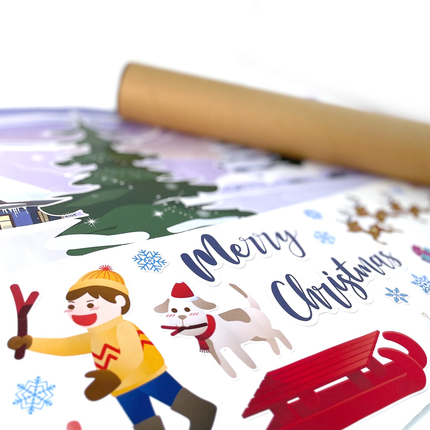 聖誕雪地貼紙套裝 Merry Christmas Stickers (LONG-FT999-D)
