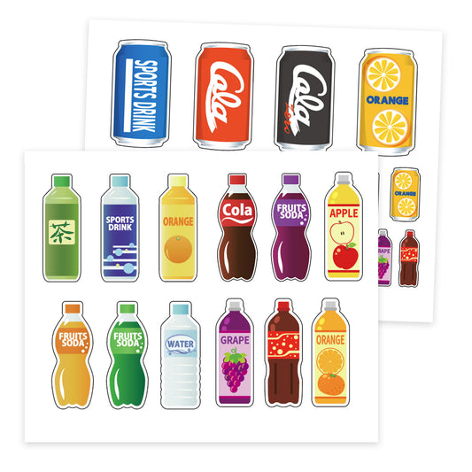 罐裝可樂 汽水 果汁 飲品系列貼紙